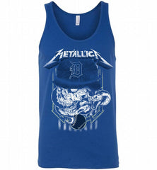 Metallica Skull Detroit Tigers Logo Tank - zezetee