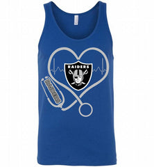 Nurse Heartbeat Oakland Raiders Tank - zezetee