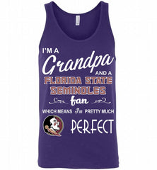 I'M A Grandpa And A Florida State Seminoles Fan Tank - zezetee