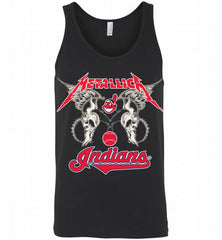Metallica Cleveland Indians Logo Tank - zezetee