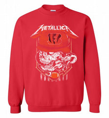Metallica Skull Snake Cincinnati Bengals Crewneck Sweatshirt - zezetee