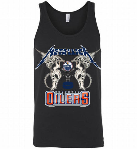 Metallica Edmonton Oilers Logo Tank - zezetee