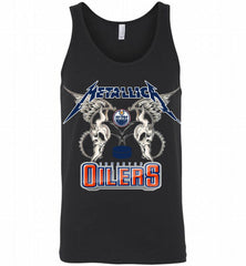 Metallica Edmonton Oilers Logo Tank - zezetee