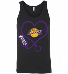 Nurse Heartbeat Love Los Angeles Lakers Tank