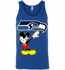 Disney Mickey Mouse Dabbing Seattle Seahawks Tank - zezetee