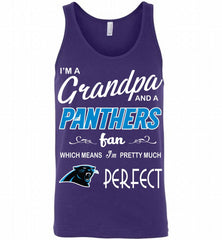 I'M A Grandpa And A Carolina Panthers Pretty Much Perfect Tank - zezetee