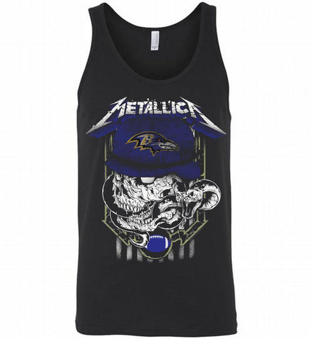 Metallica Skull Snake Baltimore Ravens Tank - zezetee