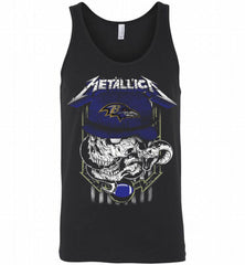 Metallica Skull Snake Baltimore Ravens Tank - zezetee