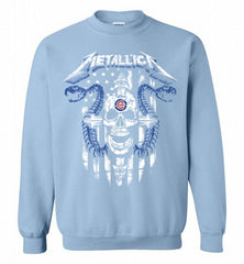 Metallica Chicago Cubs Logo Crewneck Sweatshirt - zezetee