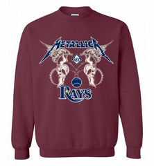 Metallica Tampa Bay Rays Logo Crewneck Sweatshirt - zezetee