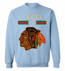 Gucci Chicago Blackhawks Logo Crewneck Sweatshirt - zezetee