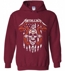 Metallica Snake Skull Chicago Bears Logo Hoodie - zezetee