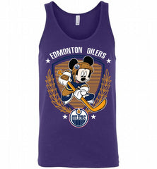 NHL Hockey Mickey Mouse Edmonton Oilers Disney Tank - zezetee