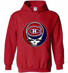 NHL TEAM MONTREAL CANADIENS X GRATEFUL DEAD LOGO BAND Hoodie - zezetee