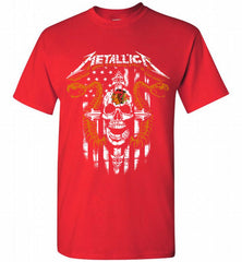 Metallica Snake Skull Chicago Blackhawks Logo Shirt - zezetee