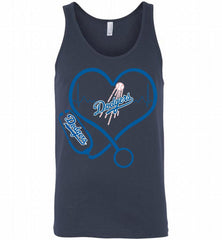 Nurse Heartbeat Los Angeles Dodgers Tank - zezetee