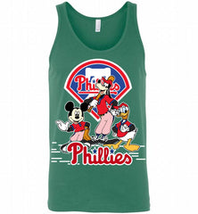 Mickey Goofy Donald Philadelphia Phillies Teams Tank - zezetee