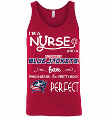 I'M A Nurse And A Columbus Columbus Blue Jackets Fans Gift Tank - zezetee