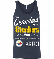 I'M A Grandma And A Pittsburgh Steelers Fans I'm Pretty Much Perfect Tank - zezetee