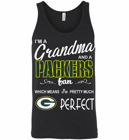 I'M A Grandma And A Green Bay Packers Fans I'm Pretty Much Perfect Tank - zezetee