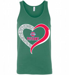 Detroit Pistons In Diamond Heart Tank - zezetee