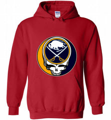 NHL TEAM BUFFALO SABRES X GRATEFUL DEAD LOGO BAND Hoodie - zezetee