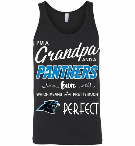 I'M A Grandpa And A Carolina Panthers Pretty Much Perfect Tank - zezetee