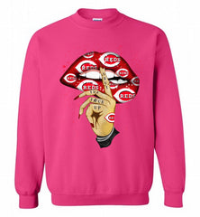 MLB Cincinnati Reds Lip Shut The Fuck Up Crewneck Sweatshirt - zezetee