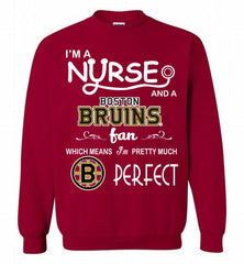 I'M A Nurse And A Boston Bruins Fans Gift Crewneck Sweatshirt - zezetee