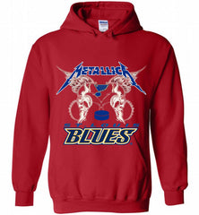 Metallica St Louis Blues Logo Hoodie - zezetee