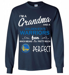 I'M A Grandma And A Golden State Warriors Fans Perfect Gildan Long Shirt - zezetee