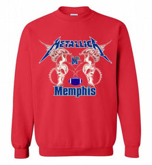 Metallica Memphis Tigers Logo Crewneck Sweatshirt - zezetee