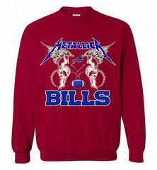 Metallica Buffalo Bills Logo Crewneck Sweatshirt - zezetee
