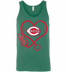 Nurse Heartbeat Cincinnati Reds Tank - zezetee