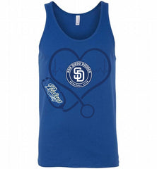 Nurse Heartbeat San Diego Padres Tank - zezetee