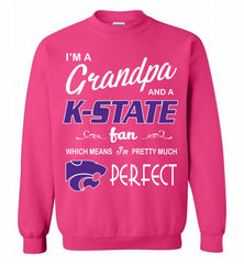 I'M A Grandpa And A Kansas State Wildcats Fan Crewneck Sweatshirt - zezetee