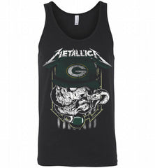 Metallica Skull Snake Green Bay Packers Tank - zezetee