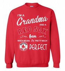 I'M A Grandma And A Boston Red Sox Fans Gift Crewneck Sweatshirt - zezetee