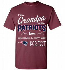 I'M A Grandpa And A New England Patriots Pretty Much Perfect Shirt - zezetee
