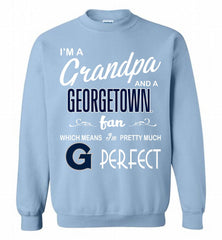 I'M A Grandpa And A Georgetown Hoyas Fan Crewneck Sweatshirt - zezetee