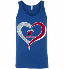 Miami Heat In Diamond Heart Tank - zezetee