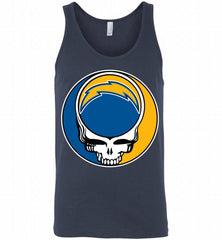 Los Angeles Chargers Grateful Dead Logo Band Tank - zezetee