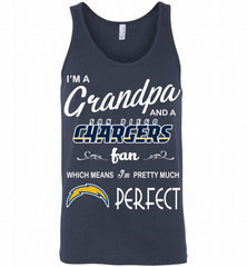 I'M A Grandpa And A Los Angeles Chargers Pretty Much Perfect Tank - zezetee
