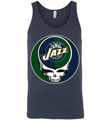 Utah Jazz Grateful Dead Logo Band Tank - zezetee