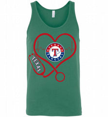 Nurse Heartbeat Texas Rangers Tank - zezetee