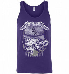 Metallica Skull Chicago White Sox Logo Tank - zezetee