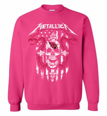 Metallica Snake Skull Arizona Cardinals Logo Crewneck Sweatshirt - zezetee