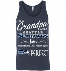 I'M A Grandpa And A Seattle Seahawks Pretty Much Perfect Tank - zezetee
