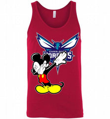 Disney Mickey Mouse Dabbing Charlotte Hornets Bobcats Tank - zezetee