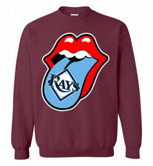 Tampa Bay Rays  x The Rolling Stones Logo Crewneck Sweatshirt - zezetee